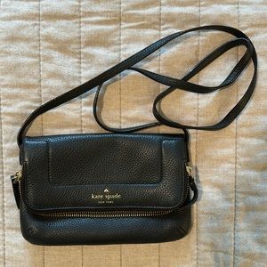 Kate Spade Black Flap Crossbody Bag